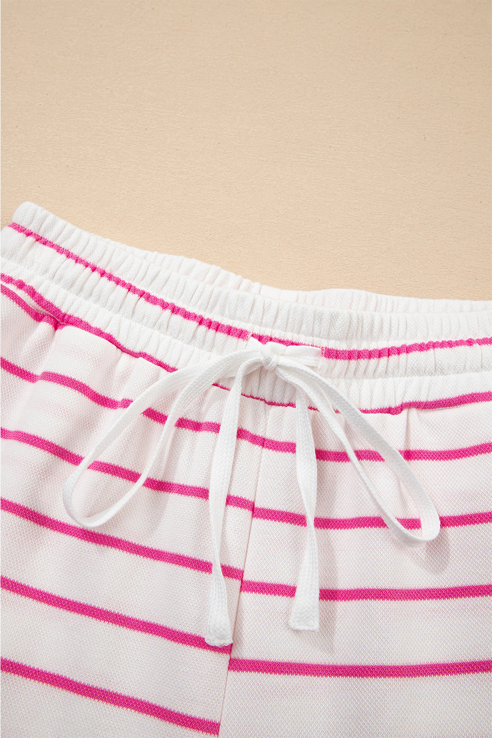 Black Stripe Casual Wide Leg 2pcs Pants Set