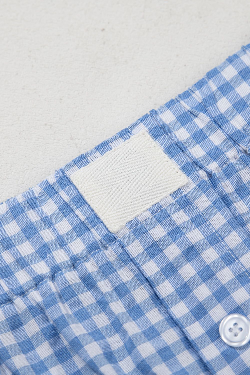 Black Gingham Printed High Waist Shorts