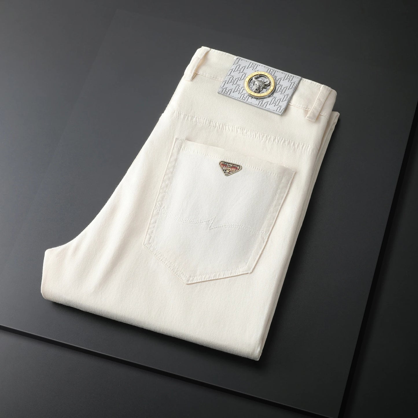 Solid Smart Casual Trousers Straight Pants Brand Men's Clothing
