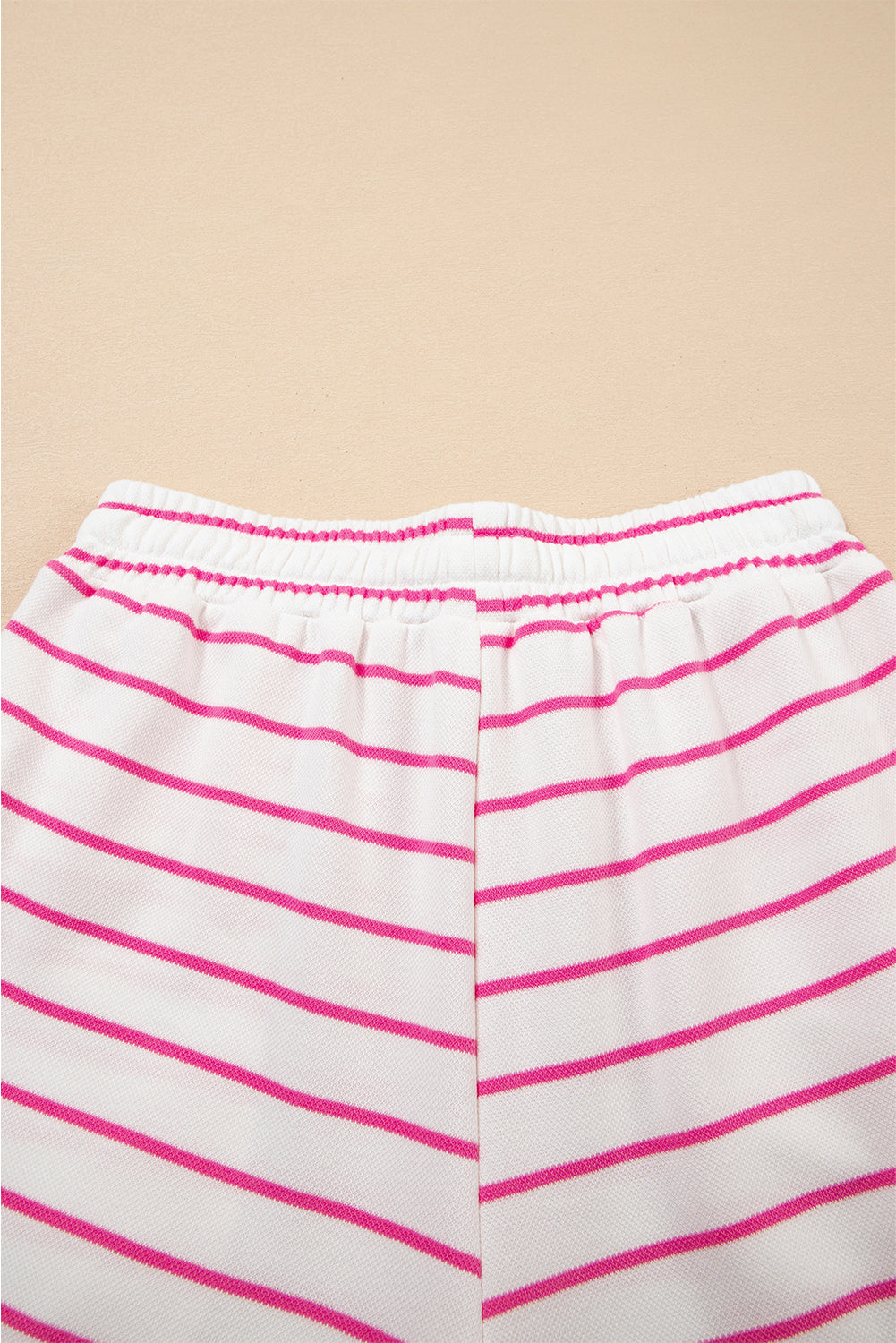 Black Stripe Casual Wide Leg 2pcs Pants Set