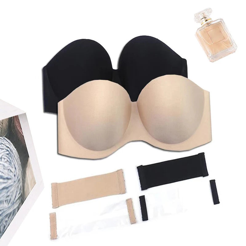 Invisible Bras Front Closure Push Up Bra Strapless Seamless