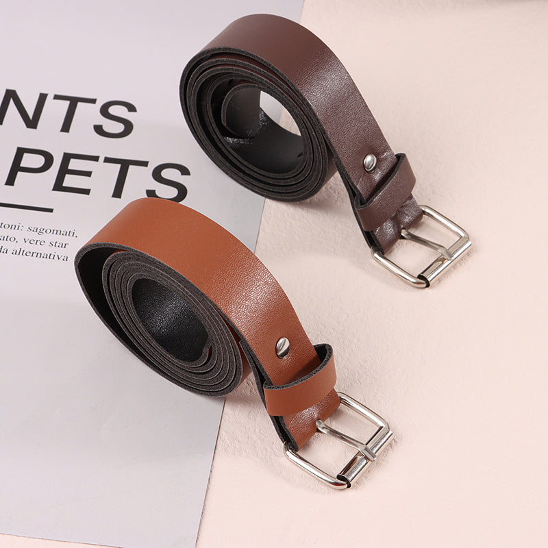 100CM Leather Belt Metal Buckle