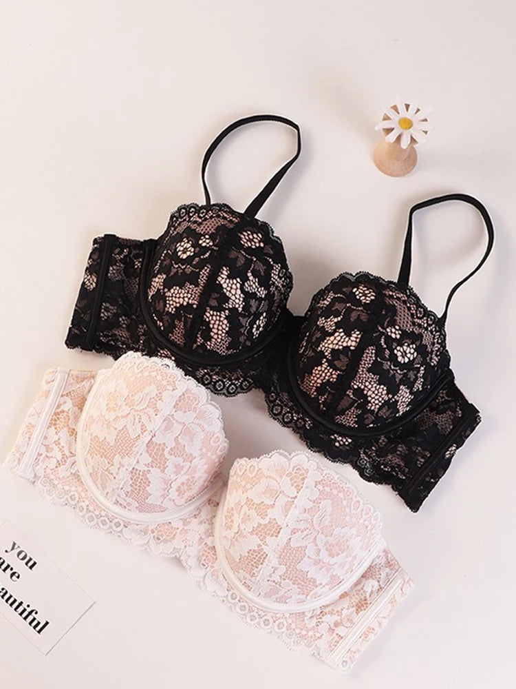 French Style Bras Floral Lace Push Up Bra Underwear