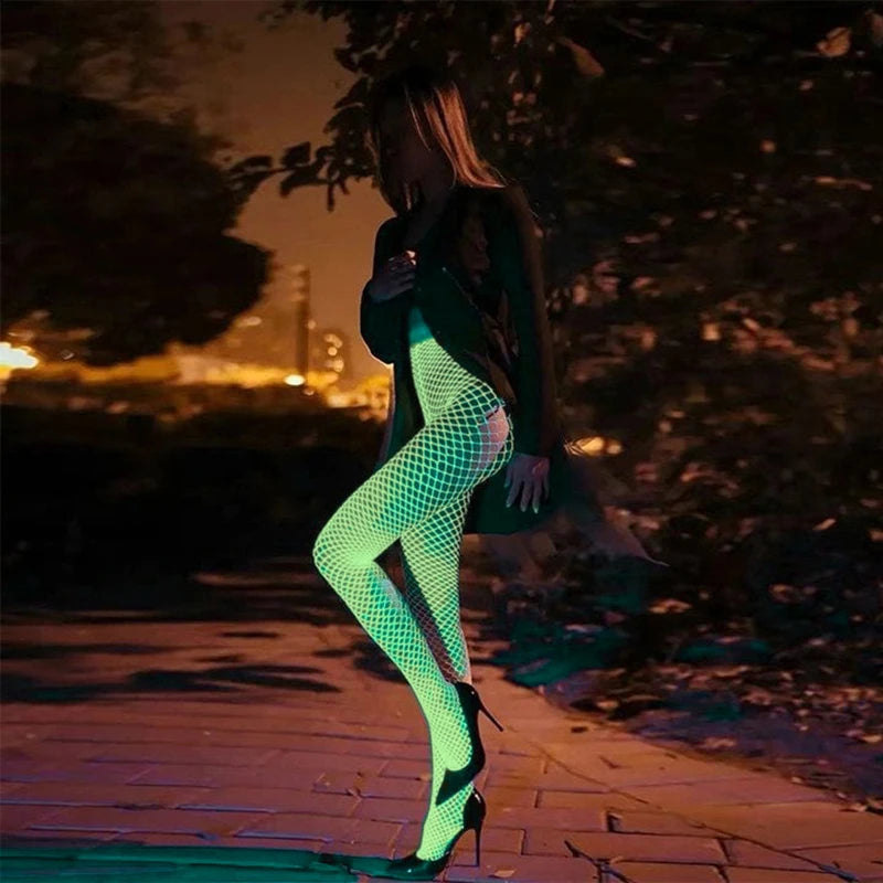 Luminous Stockings Super Elastic Sexy Mesh Tights