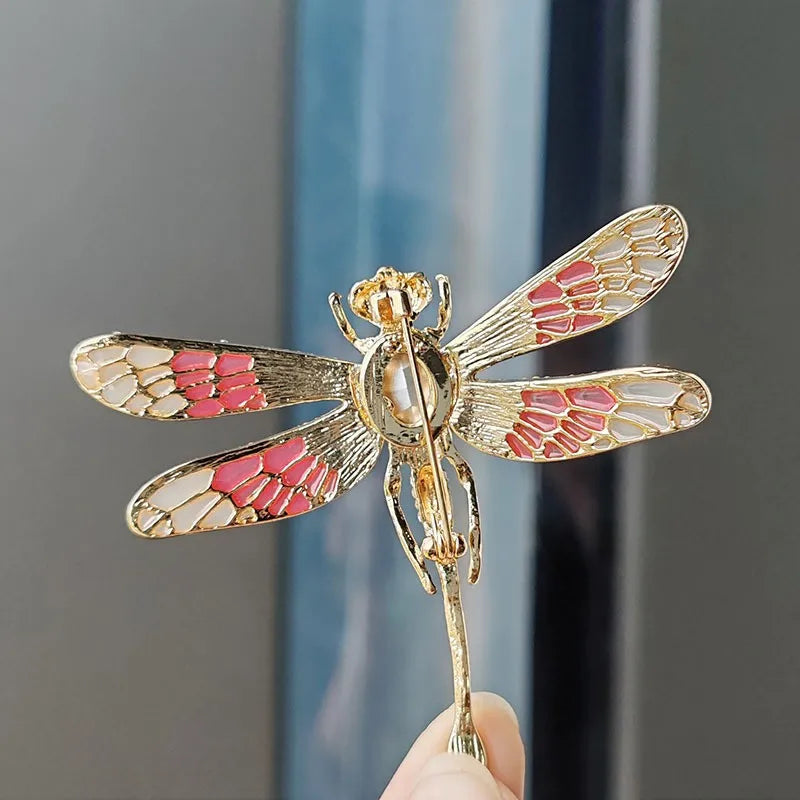 Rhinestone Dragonfly Brooches
