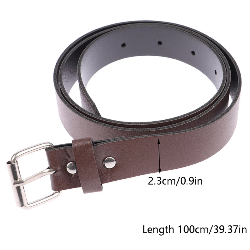 100CM Leather Belt Metal Buckle