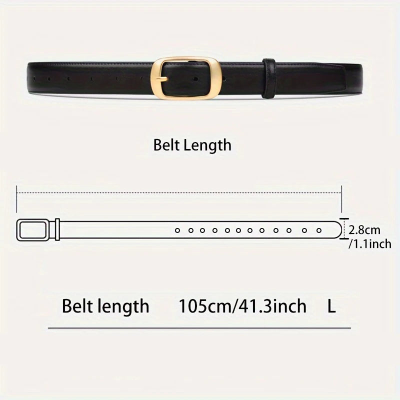 Women's Leather Belts For Jeans Ladies Strap Alloy Metal Pin Buckle Fashion Belt