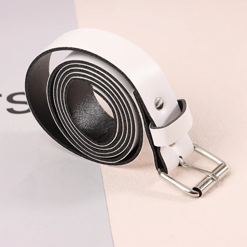 100CM Leather Belt Metal Buckle