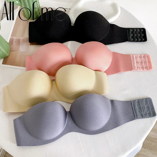 Invisible Bras Front Closure Push Up Bra Strapless Seamless