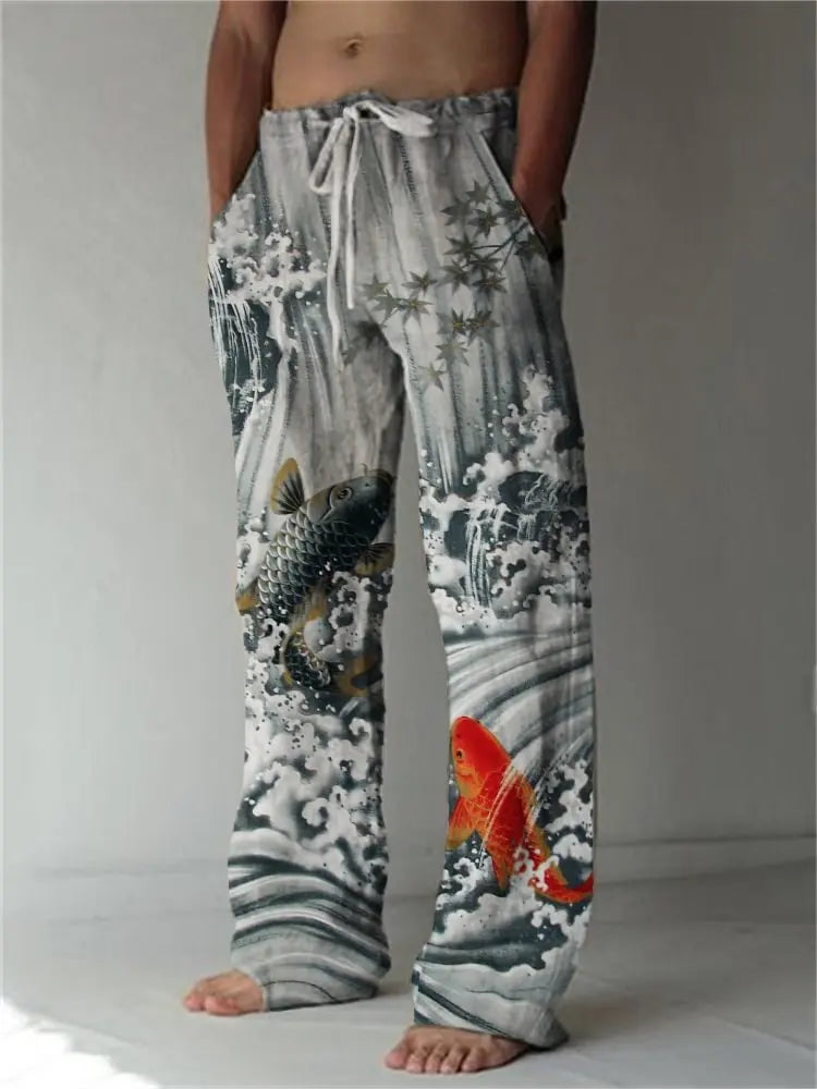 Comfortable Everyday Pants Octopus Pattern Casual Summer Pants