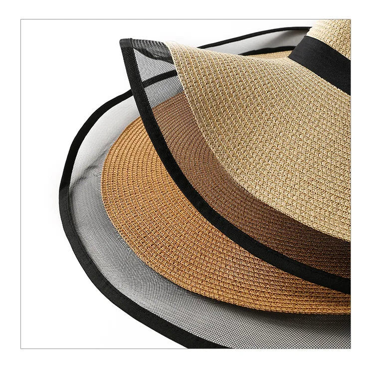 UV Protection Foldable Big Straw Hat Eaves Brim