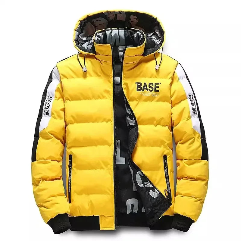 Men Winter Cotton Warm Comfortable Padded Down Jacket Removable