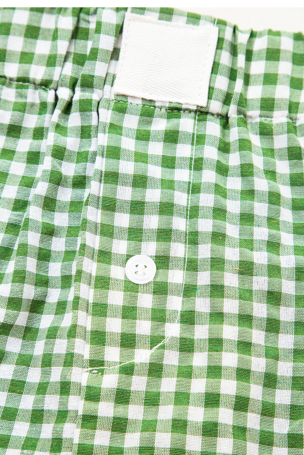 Black Gingham Printed High Waist Shorts